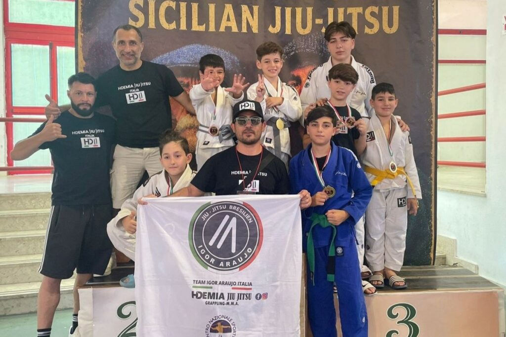 Jiu Jitsu, cinque medaglie d’oro per la Cc Libertas Messina al Tirreno Open